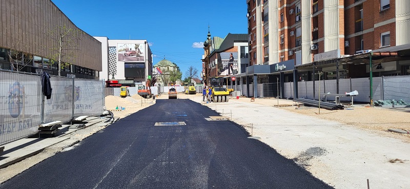 Počelo Asfaltiranje Nove Pešačke Zone U Centru čačka Foto Gzs